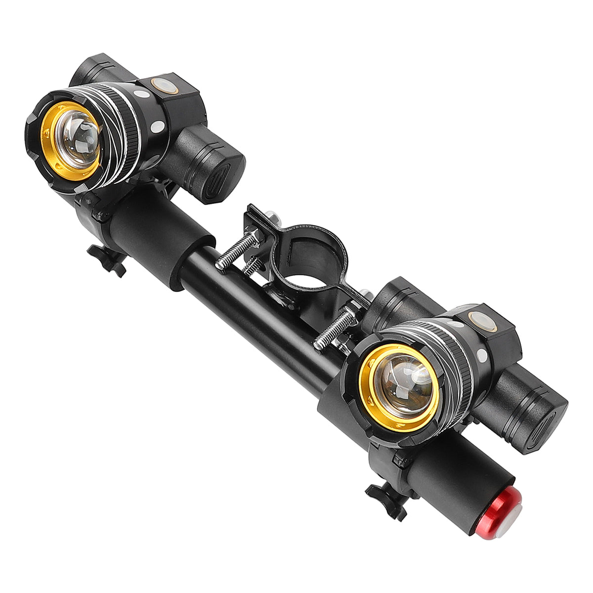 Double Phare LED T6 avec Extenseur de Guidon Rechargeable USB, vue 5