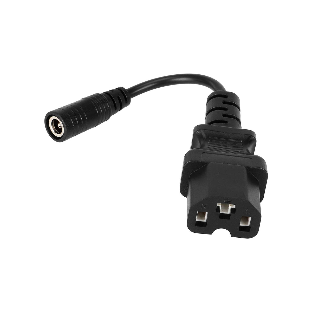 Câble adaptateur de charge noir DC2,1 vers prise 3 broches
