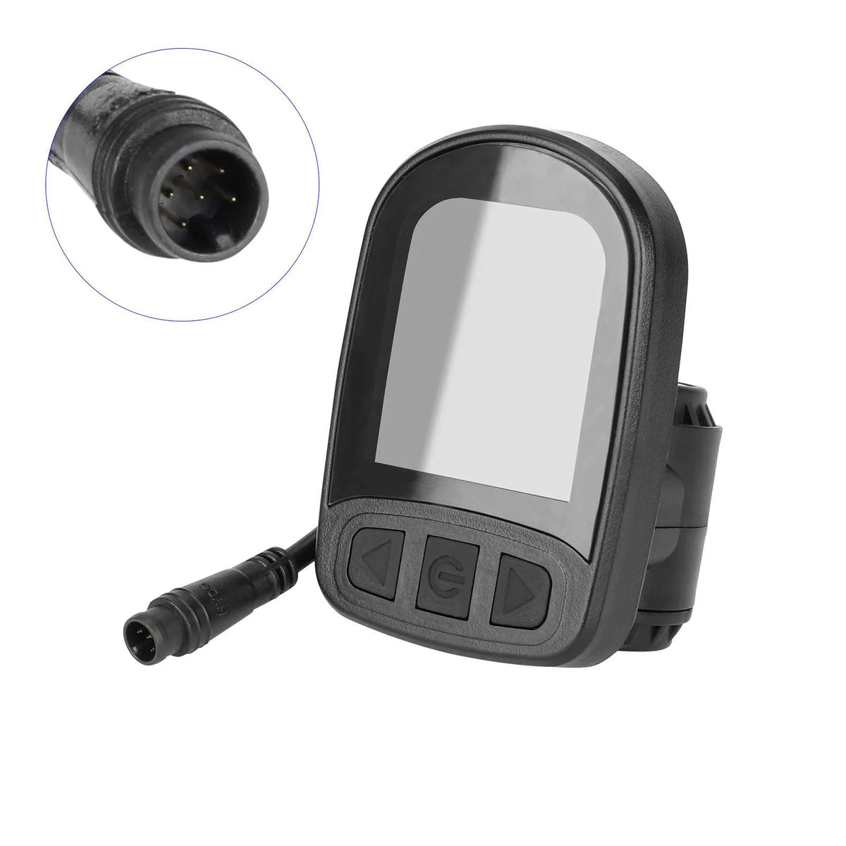Afficheur LCD noir pour trottinette électrique avec gâchette et connecteur étanche