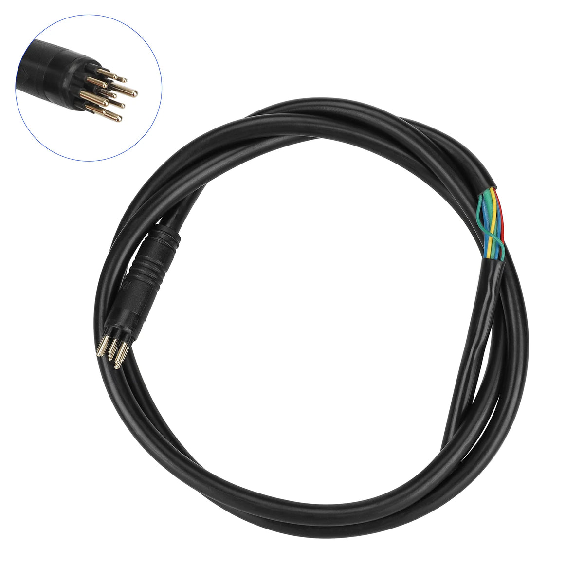 Câble de moteur noir pour trottinette électrique avec connecteur 9 broches mâle