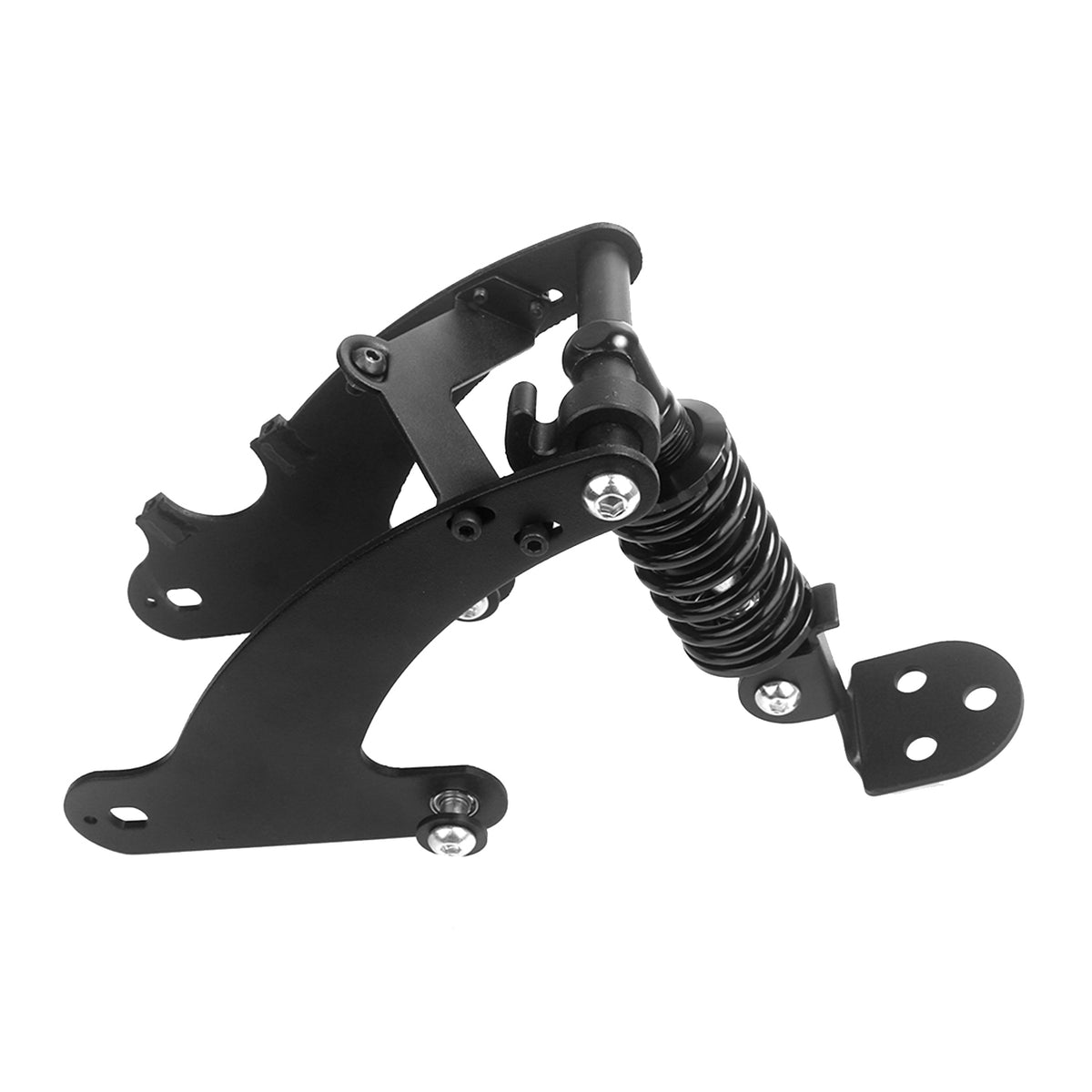 Kit de suspension arrière noire pour trottinette électrique sur fond blanc