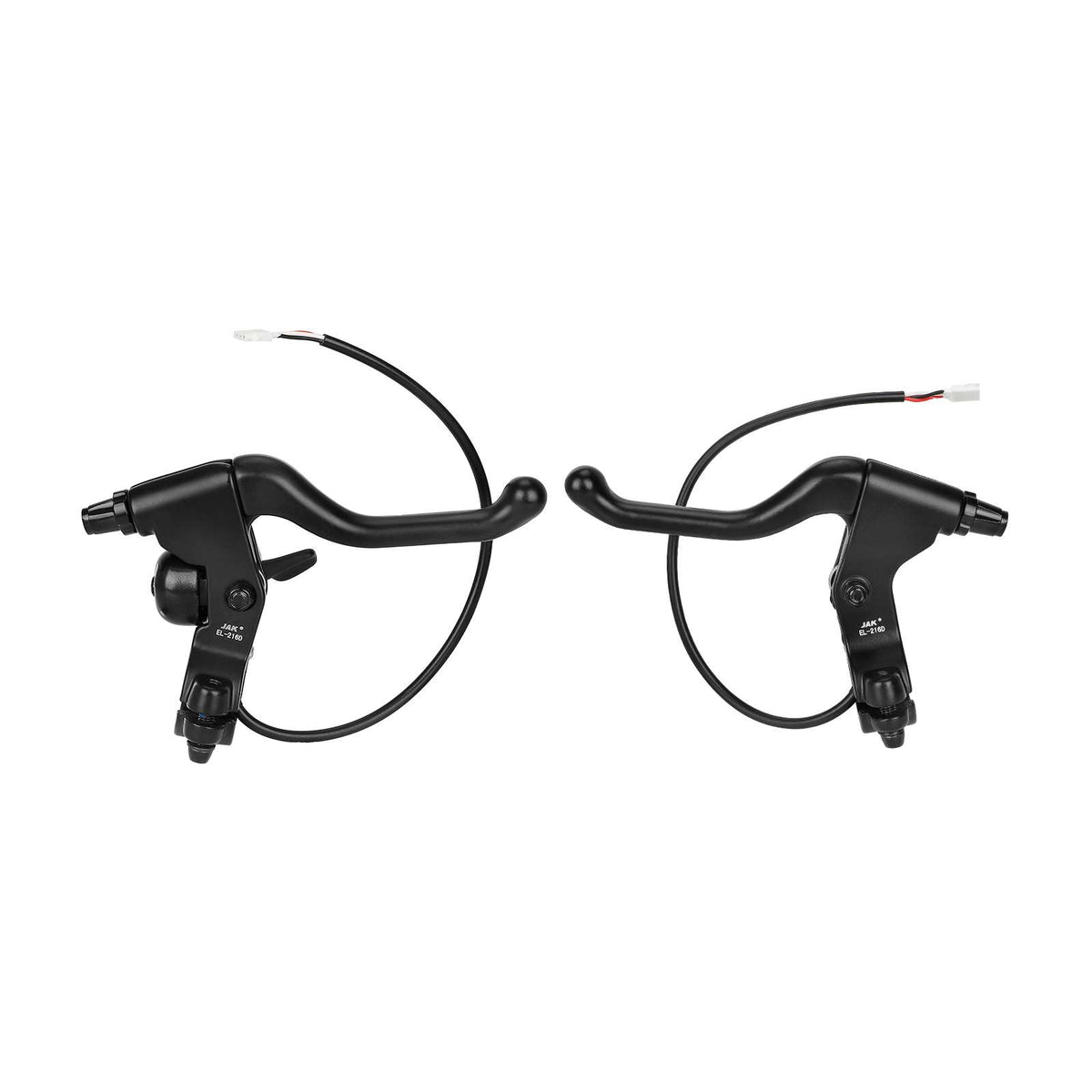 Paire de poignées de frein noires gauche et droite avec sonnette intégrée pour trottinette électrique