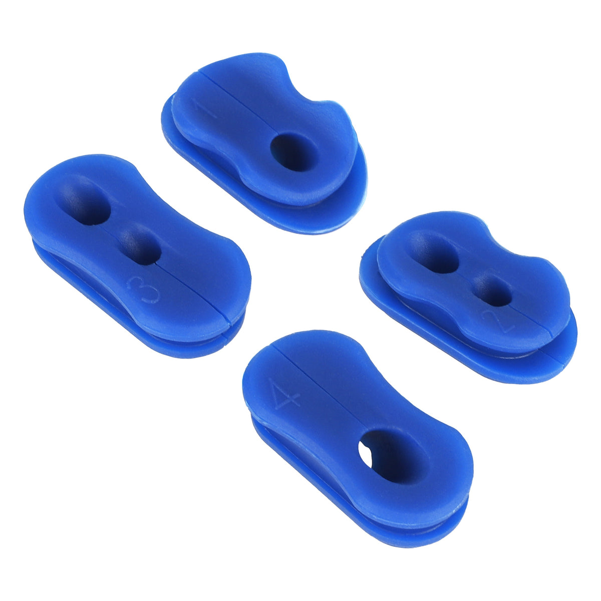 Kit 4 Protections en Silicone pour Câble et Port de Charge Bleu, vue 3
