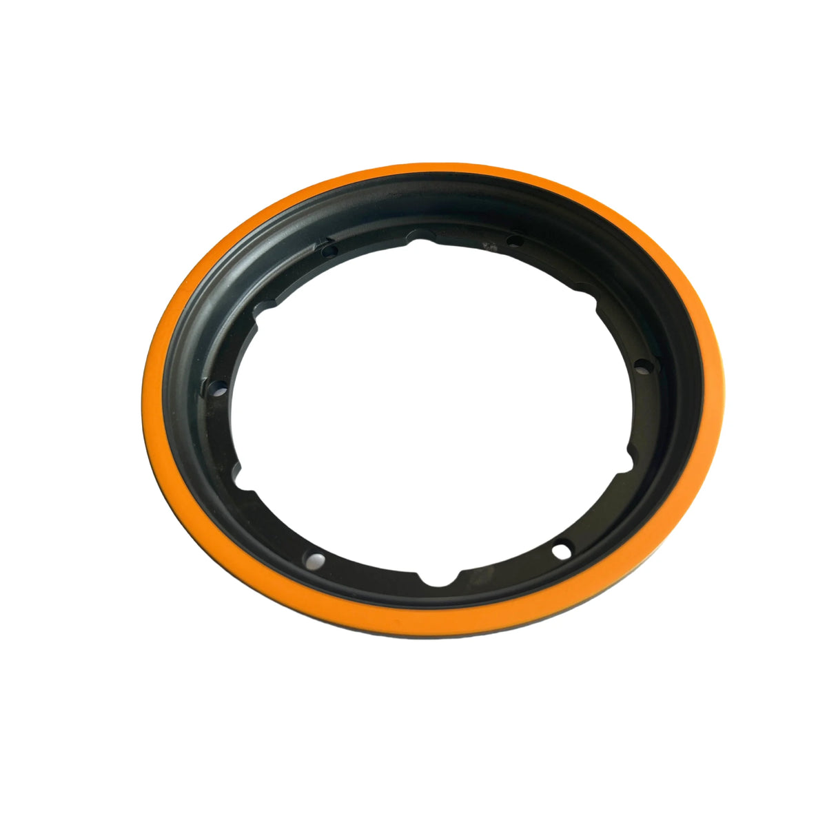 Jante de moteur noir et orange pour trottinette électrique