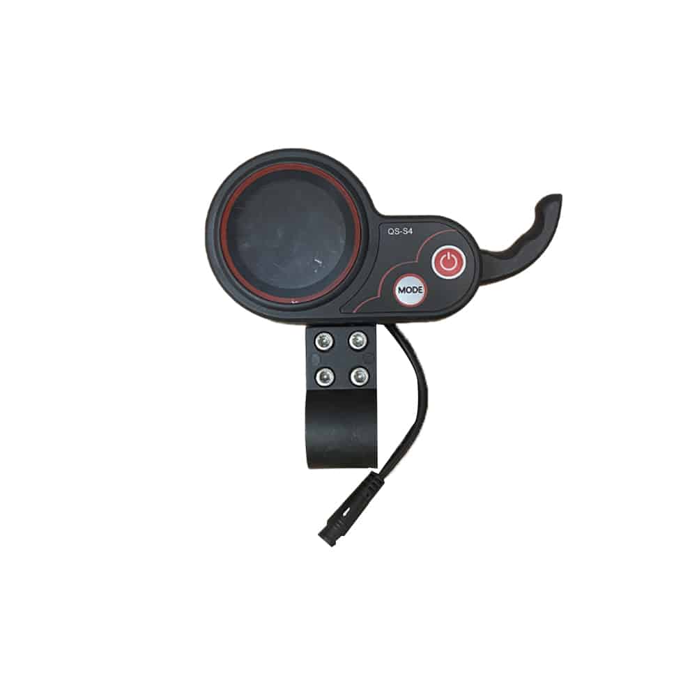 Afficheur LCD QS-S4 60V noir avec gâchette d'accélération vu de face
