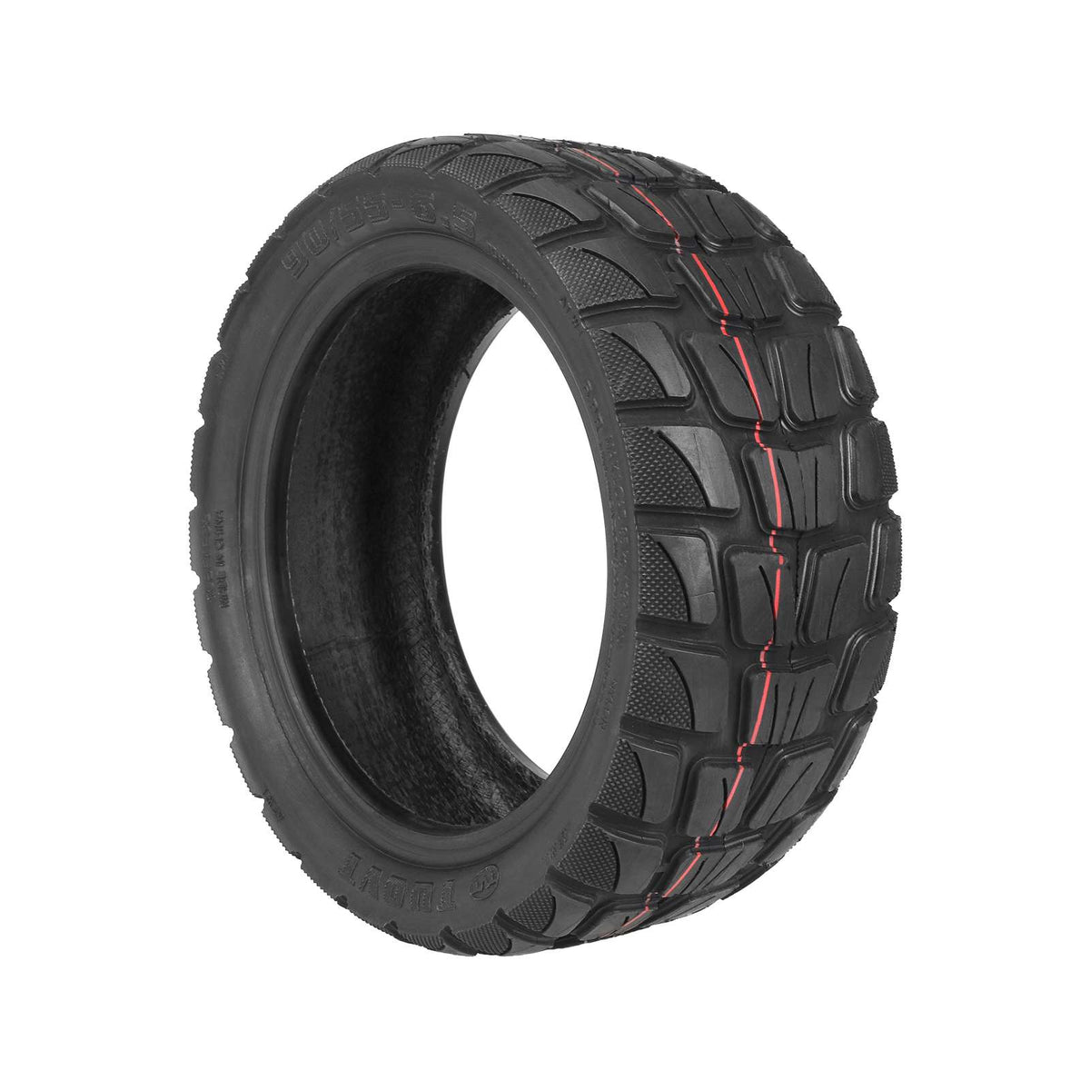 Pneu tubeless tout-terrain TUOVT 11 pouces (90/55-6,5) noir vu en trois-quarts