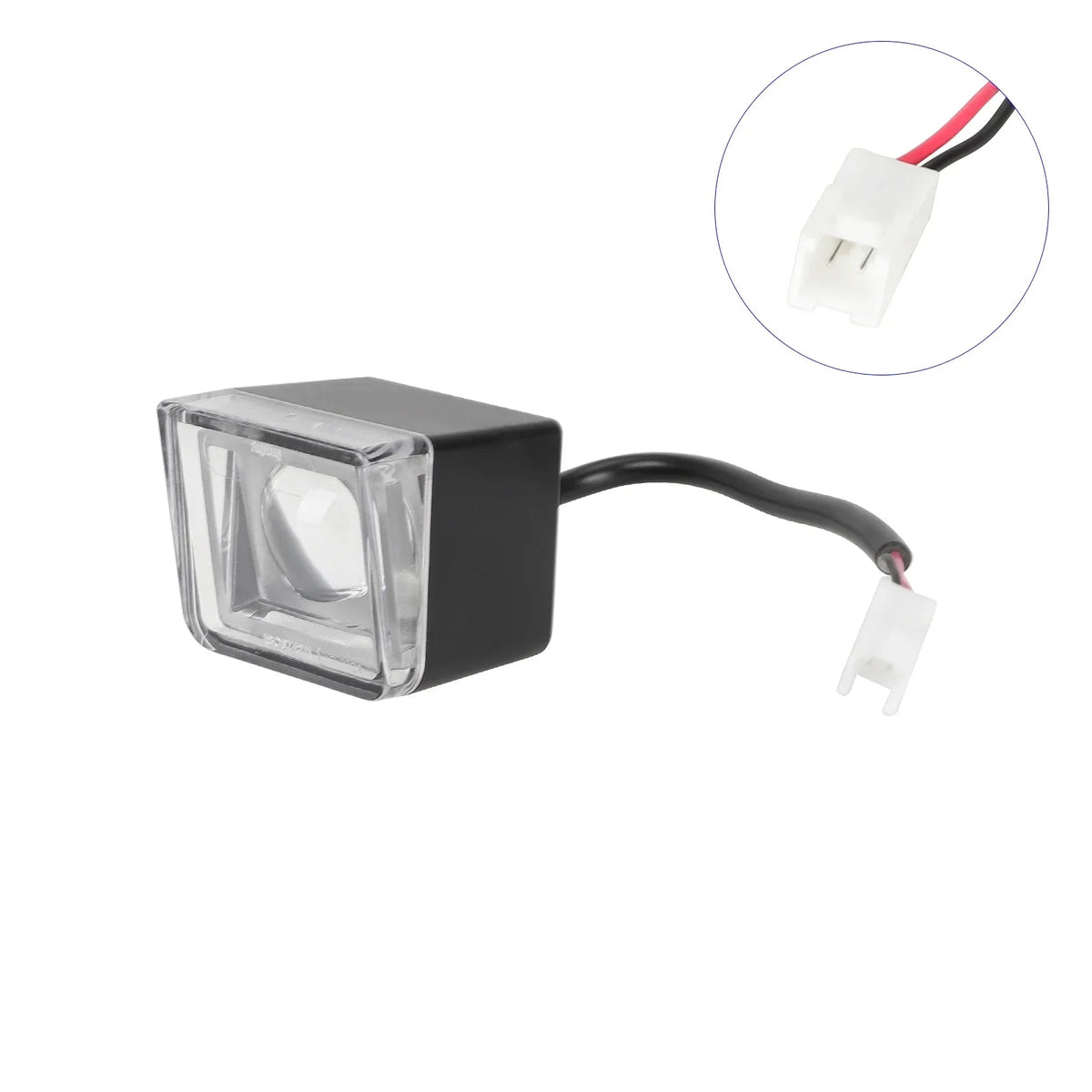 Phare avant 36V d'origine noir avec son connecteur électrique pour trottinette