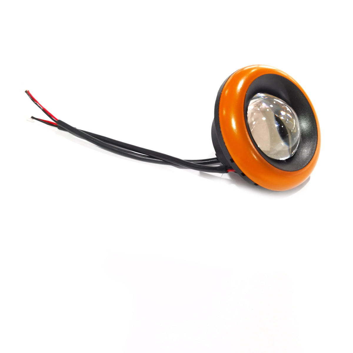 Phare avant gauche de deck rond avec cerclage orange et câbles pour Dualtron X Limited