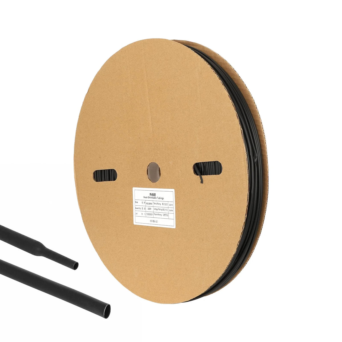 Rouleau de gaine thermorétractable noire 3,5 mm