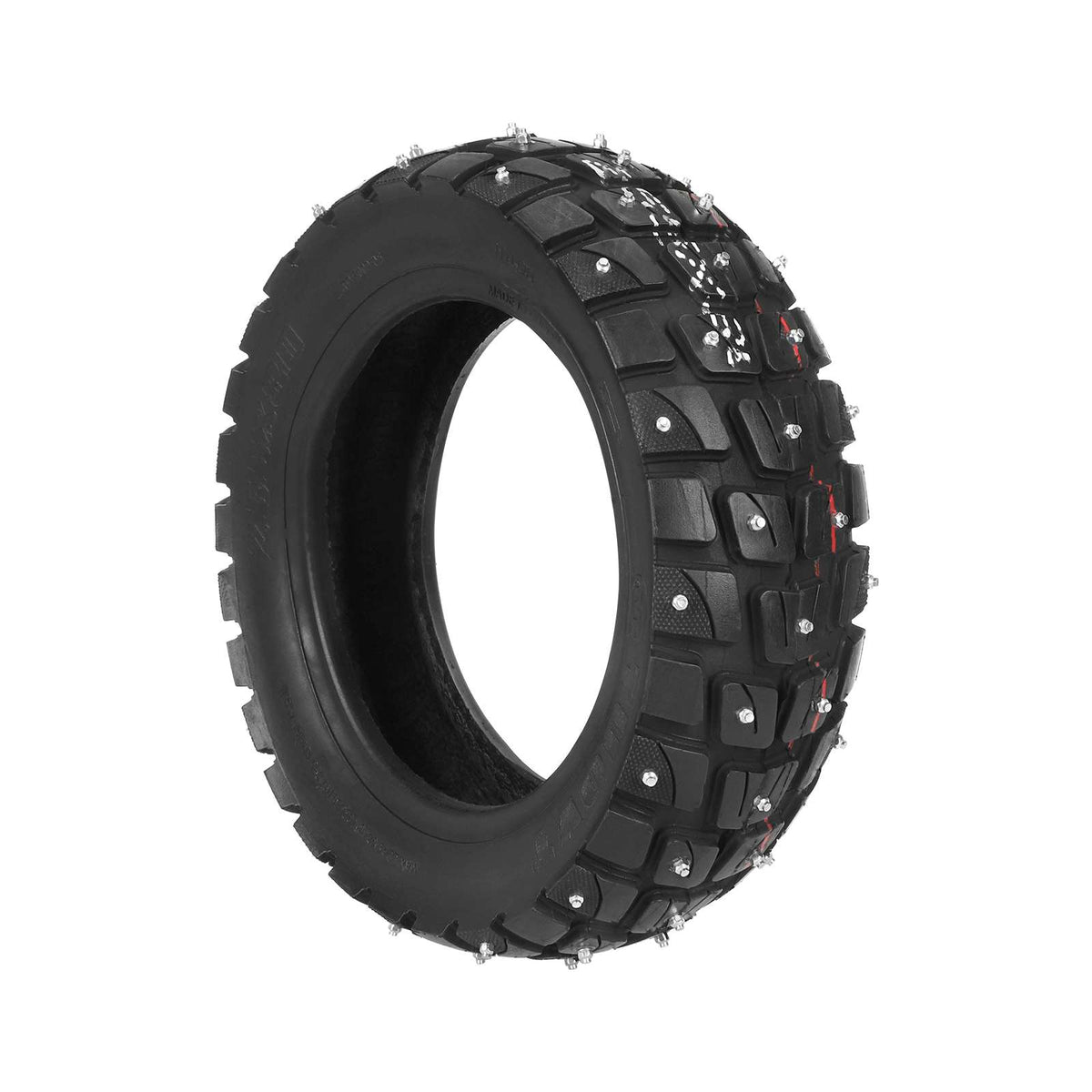 Pneu neige tout-terrain noir 10 pouces avec clous antidérapants pour trottinette électrique