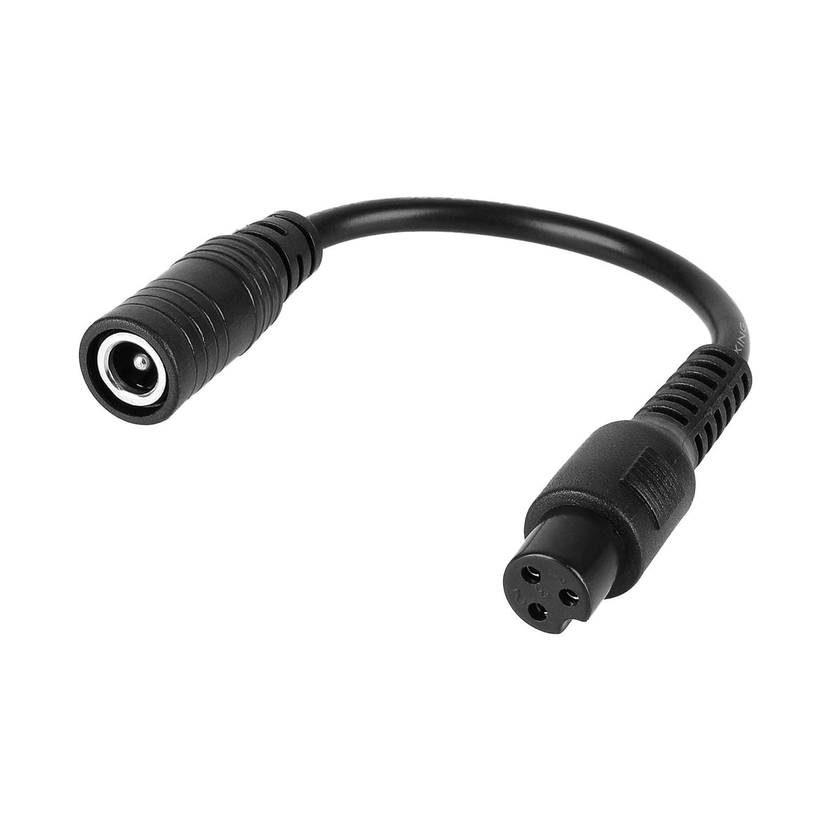 Câble adaptateur noir de prise femelle DC2,1 vers connecteur GX12 3 broches