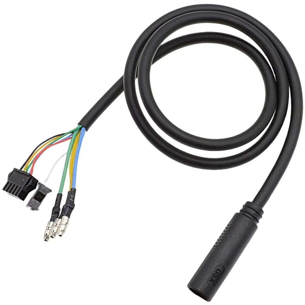 Câble moteur noir de 70 cm avec connecteur étanche et 9 fils dénudés