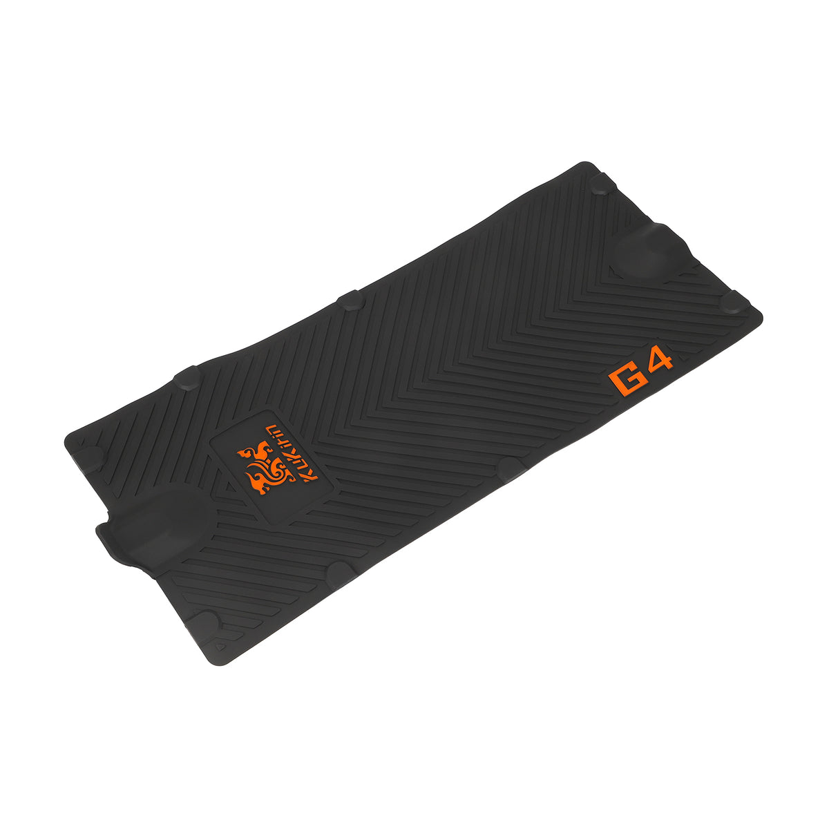 Grip de deck en caoutchouc noir d'origine pour trottinette électrique avec logo Kukirin et inscription G4 orange
