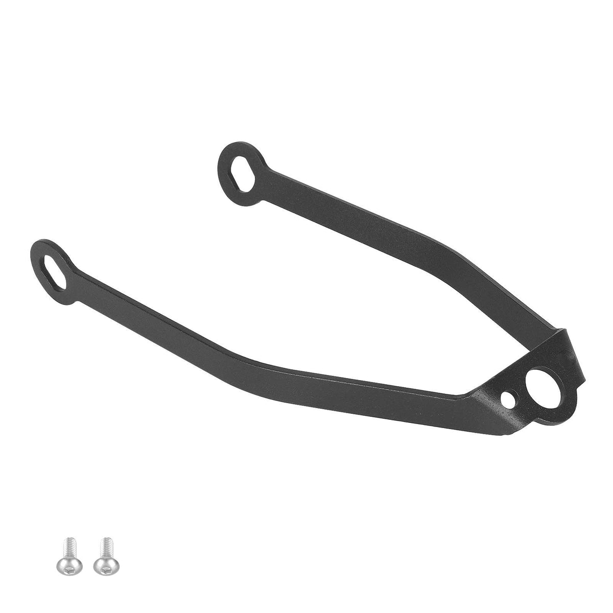 Support de garde-boue arrière métallique noir avec deux vis de fixation
