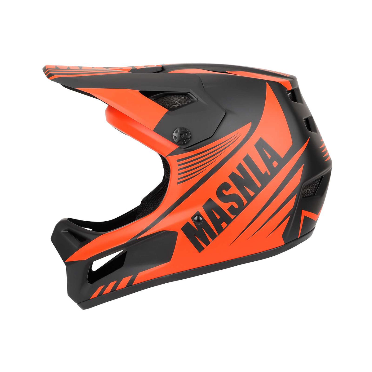Casque Cross Tout-Terrain Noir et Orange / XL