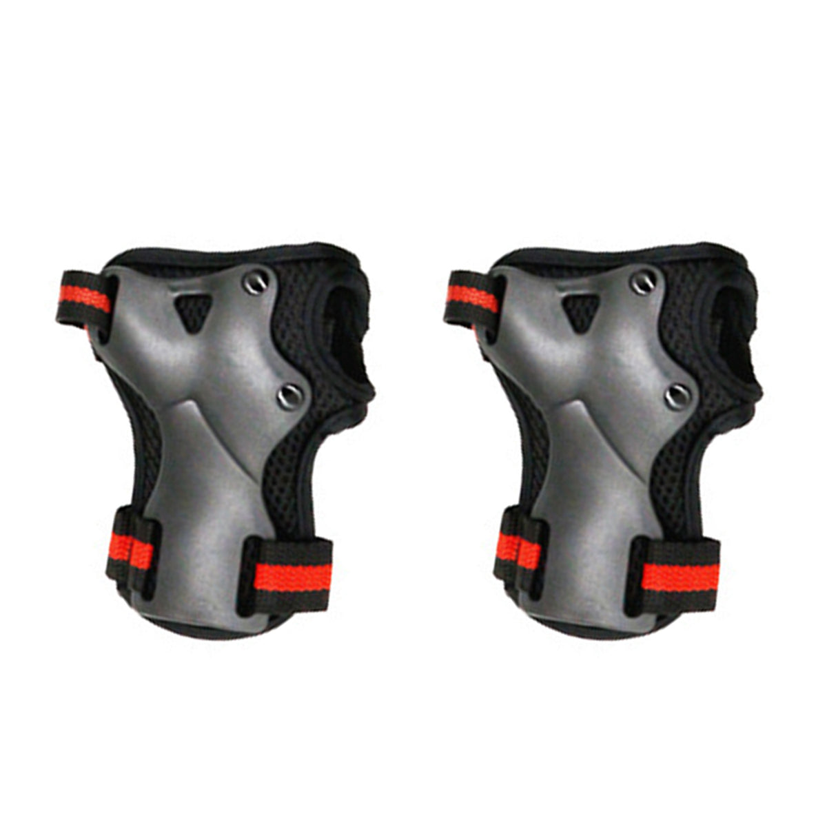 Kit de Protections Genouillères Coudières Protège-Poignets Taille M Noir et Rouge, vue 2