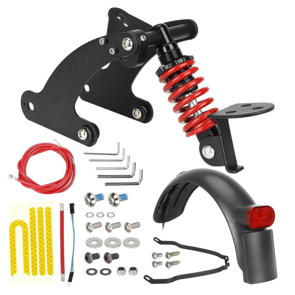 Kit Suspension Arrière avec Garde-Boue Rouge