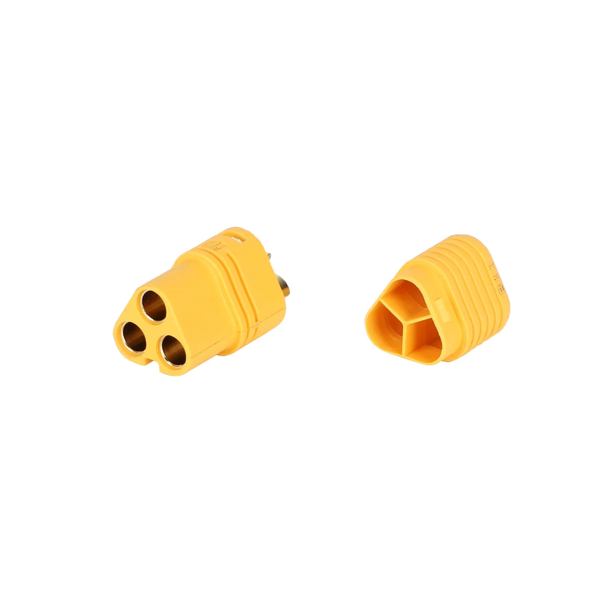 Connecteur Amass MT60 femelle jaune et son capuchon de protection