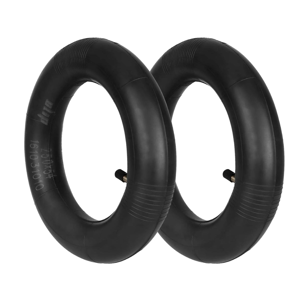 Lot de deux chambres à air 10 pouces 250x54 avec valve droite pour trottinette électrique