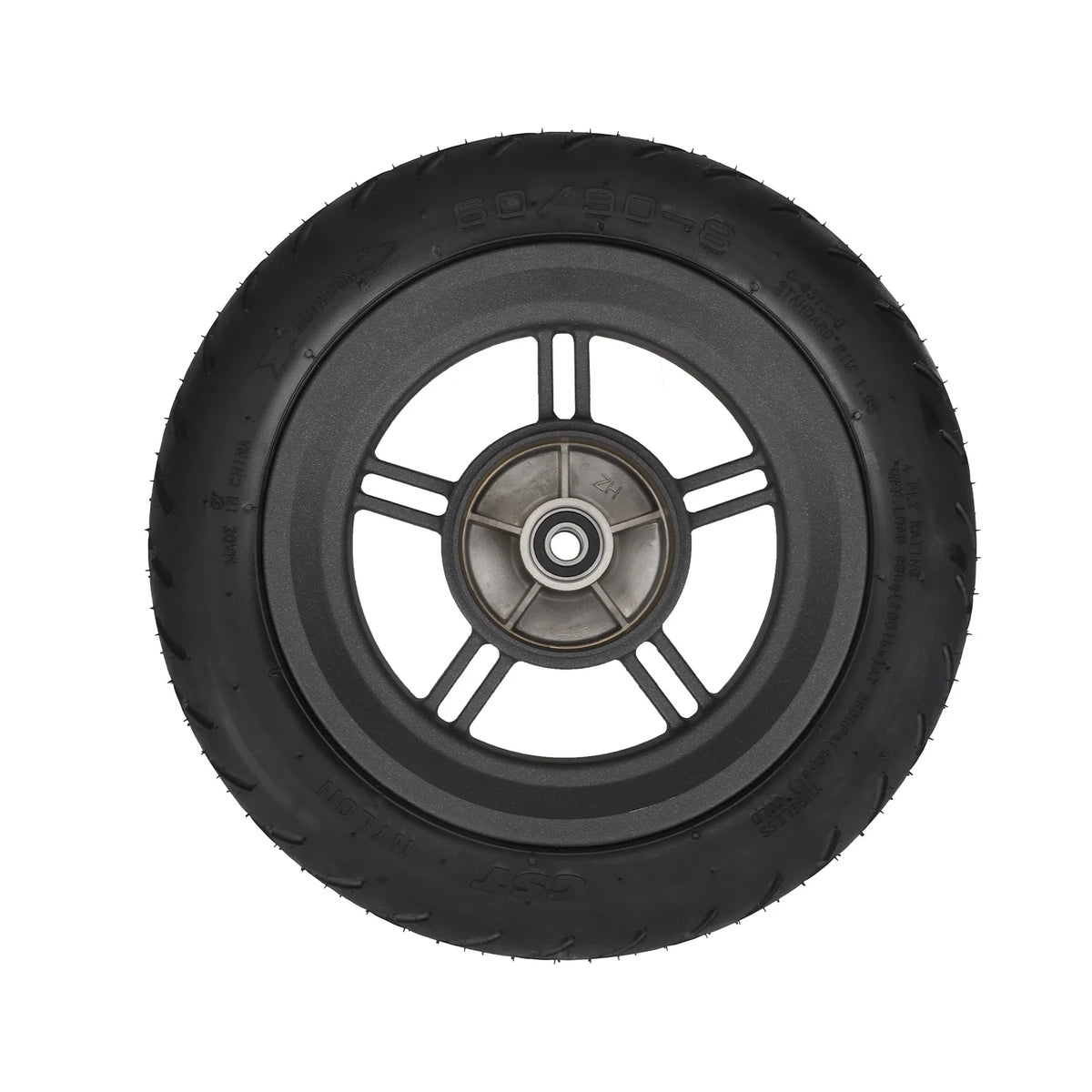 Roue Complète Jante et Pneu Tubeless CST (60/90-8), vue 4