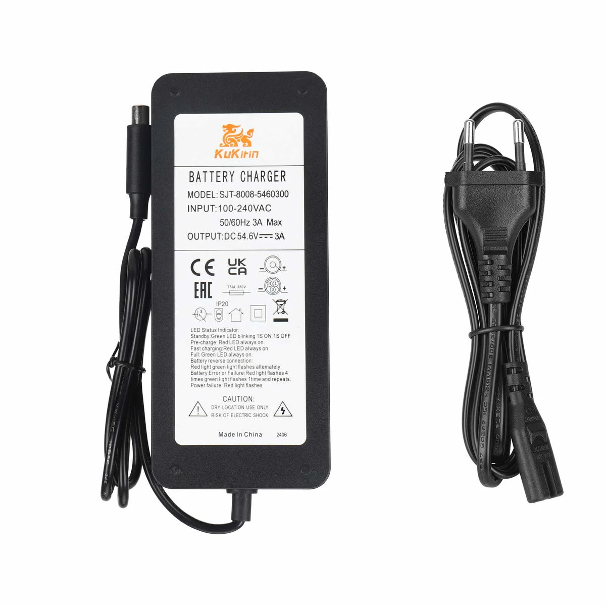 Chargeur 54,6V 3A d'Origine, vue 5