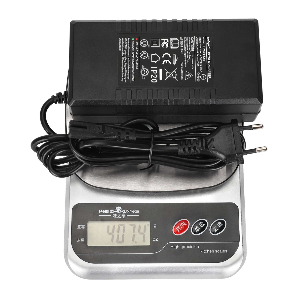 Chargeur 54,6V 2A Prise GX16 3 Pins, vue 6