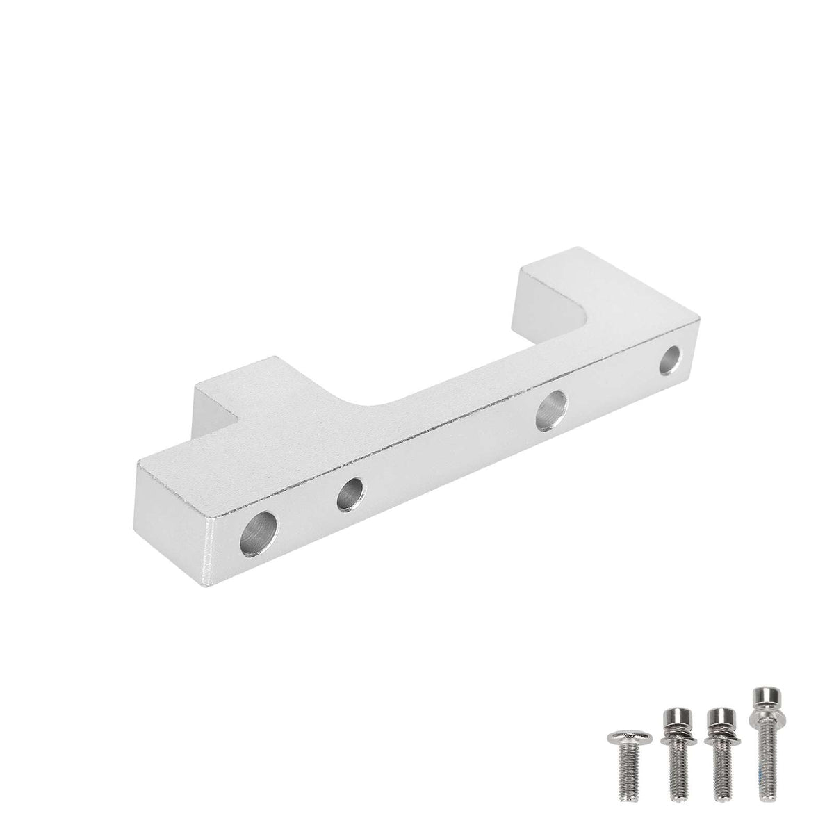 Support d'étrier de frein Monorim V1 en aluminium argenté avec ses vis de fixation