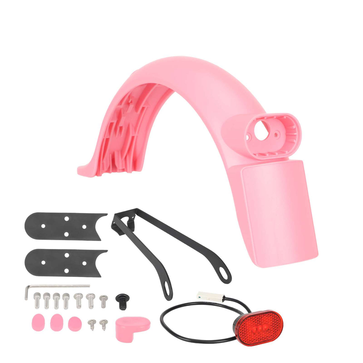 Kit Garde-Boue Arrière avec Feu et Renfort Métallique Rose