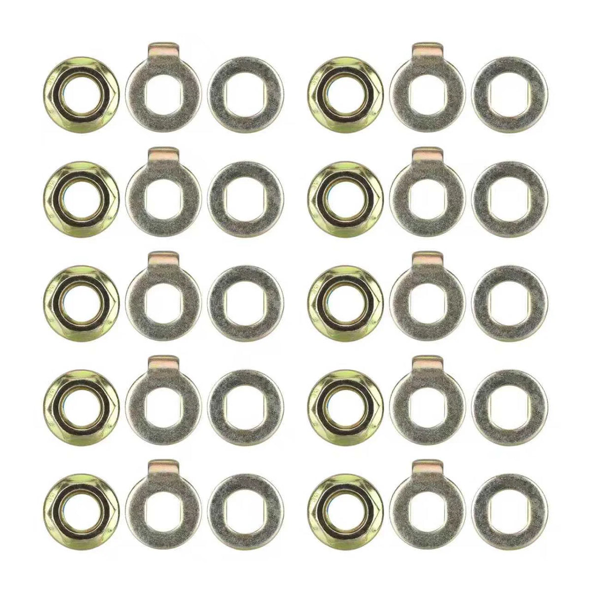 Kit d'écrous, rondelles et rondelles à ergot anti-rotation M12 pour axe de moteur de trottinette électrique