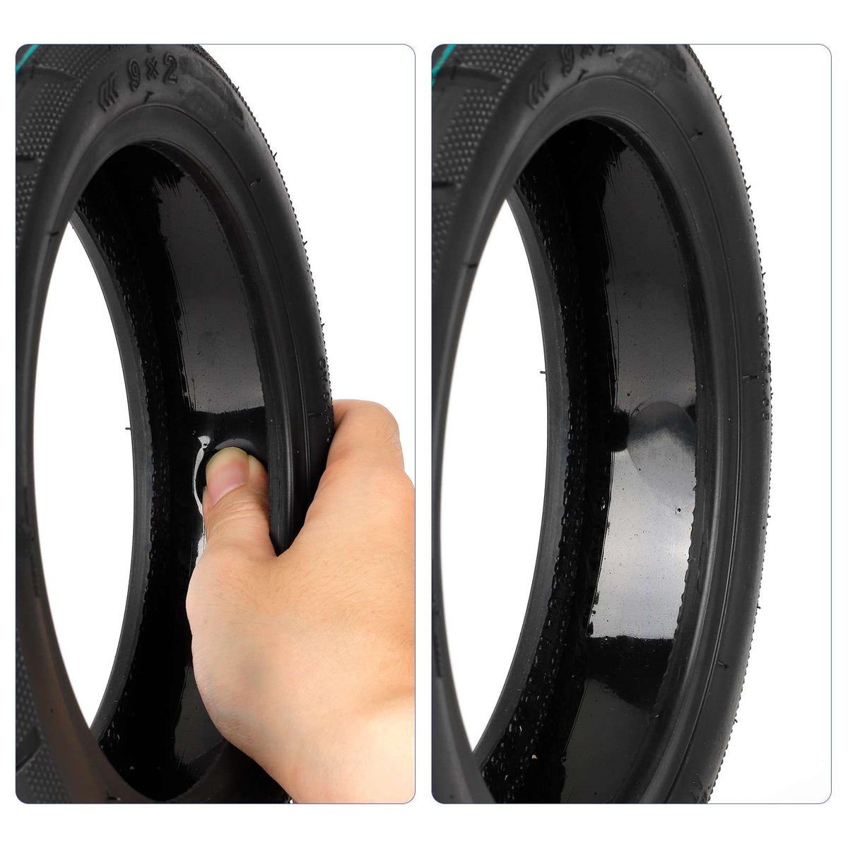 Pneu Tubeless Yuanxing 9 Pouces (9x2) Auto-Réparant avec Gel Anti-Crevaison, vue 4