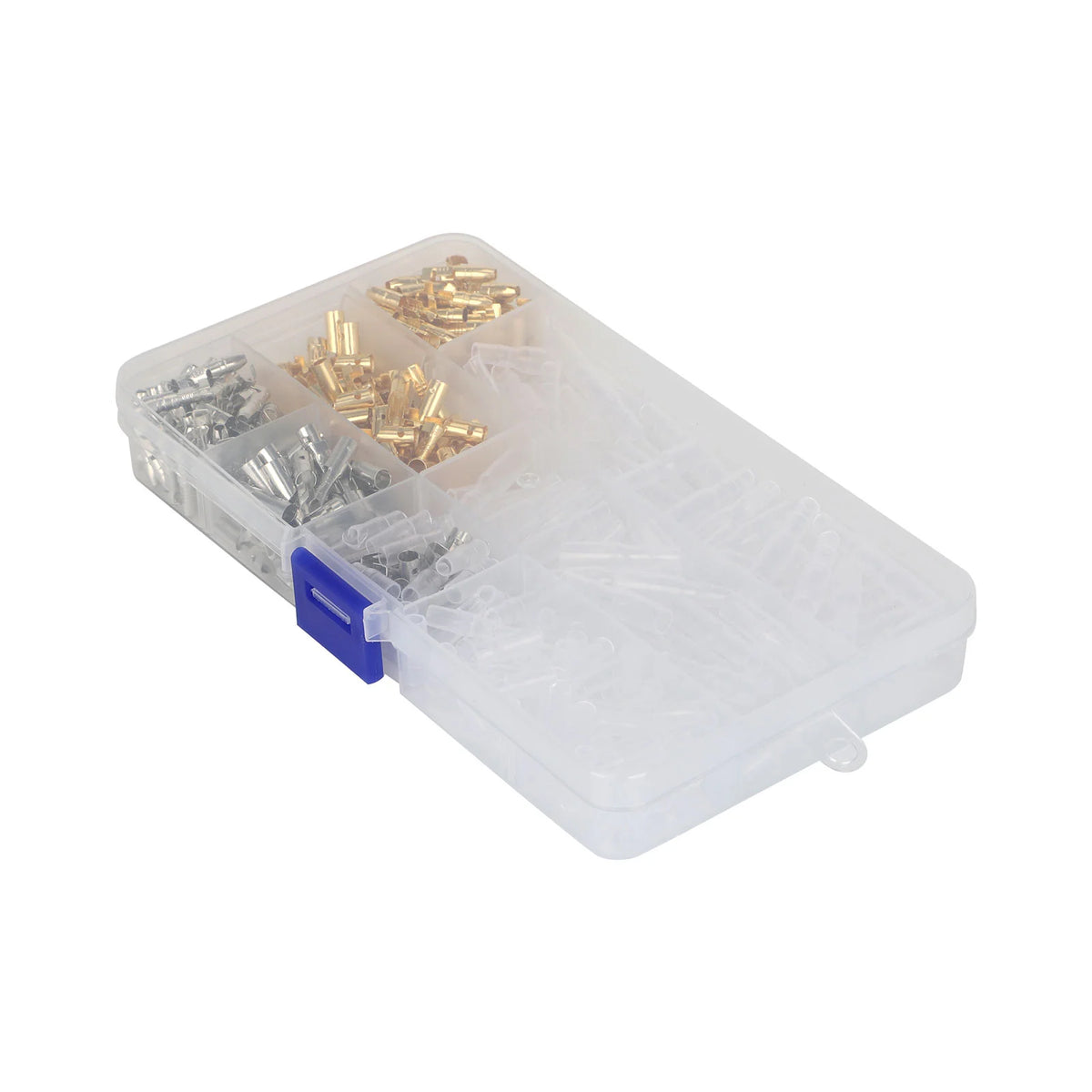 Boîte d'assortiment de connecteurs cylindriques 3,9 mm mâles et femelles avec gaines isolantes