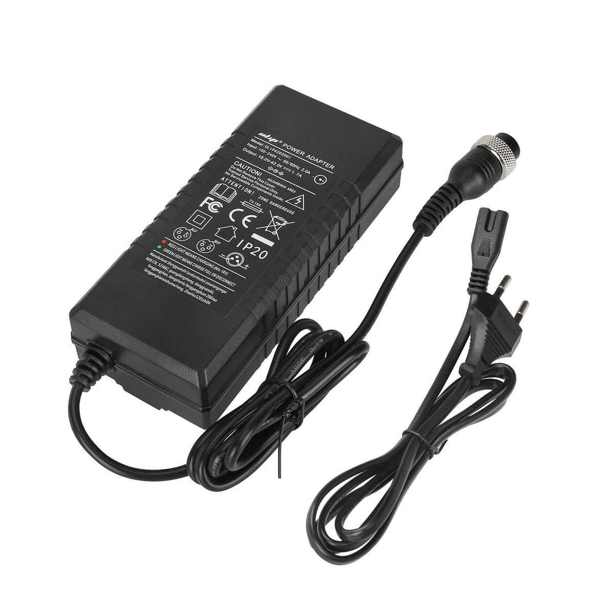 Chargeur 42V 1,7A Connecteur GX16 3 Broches Prise EU, vue 2