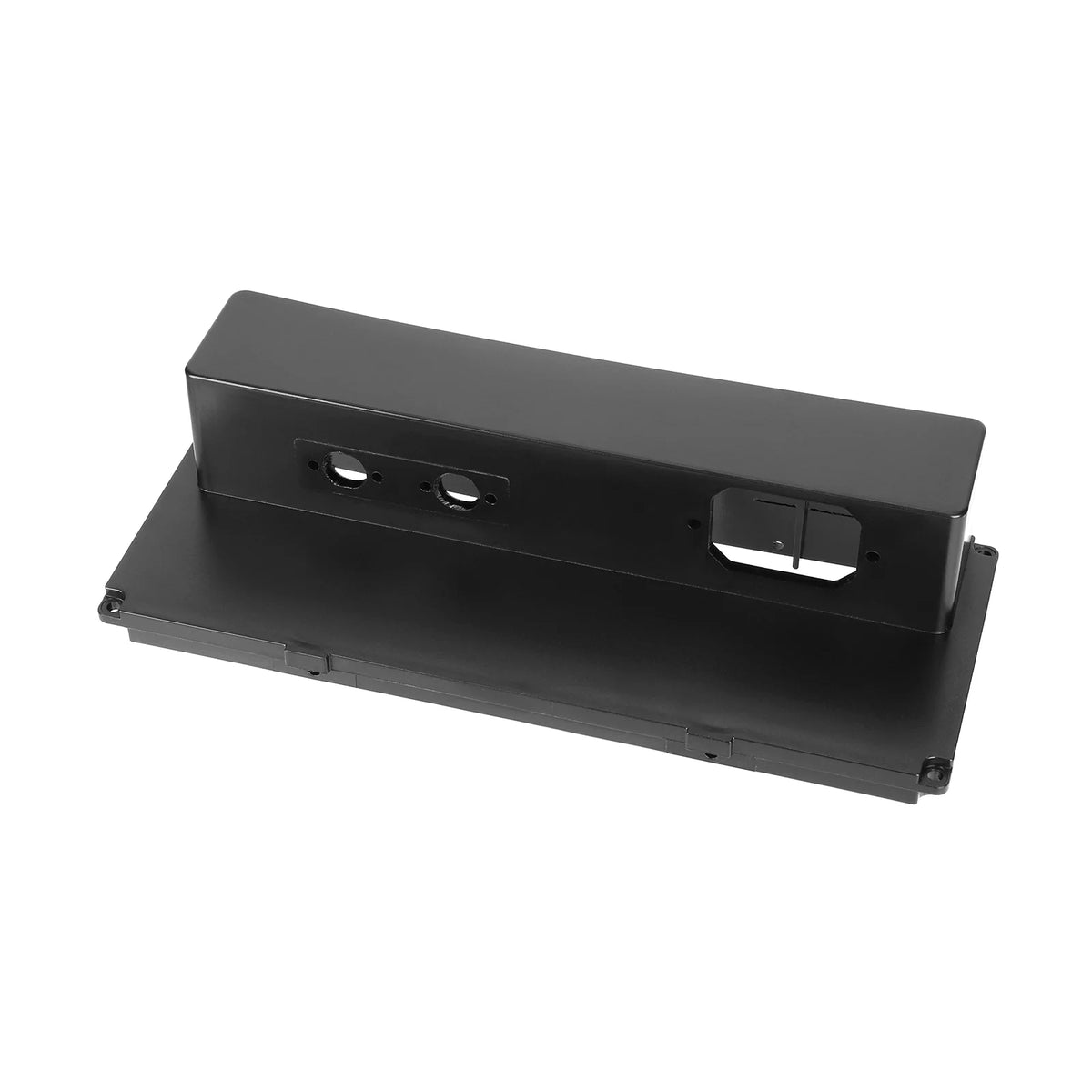 Cache batterie avant noir pour trottinette électrique vu de trois quarts