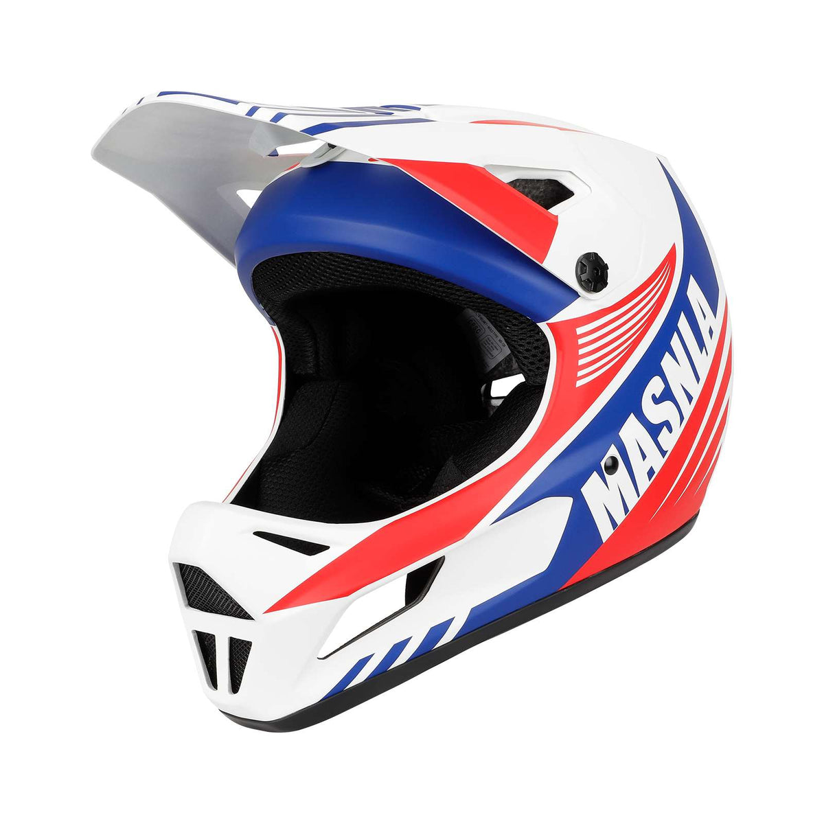 Casque Cross Off-Road Blanc, Rouge et Bleu (Taille M), vue 2