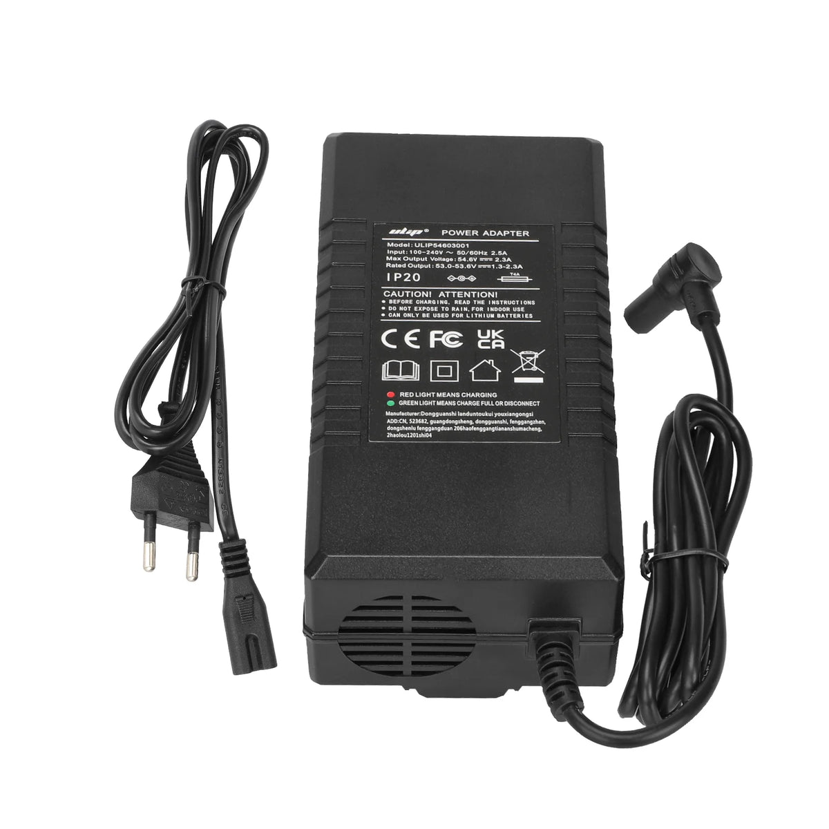 Chargeur 54,6V 2,3A Connecteur Creux, vue 4