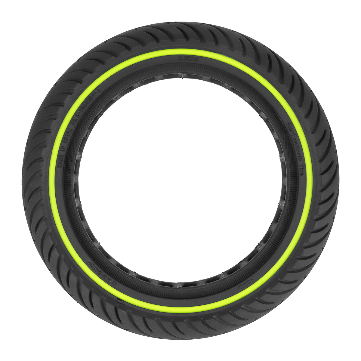 Pneu Plein Alvéolé 8,5 Pouces Vert Fluo, vue 3