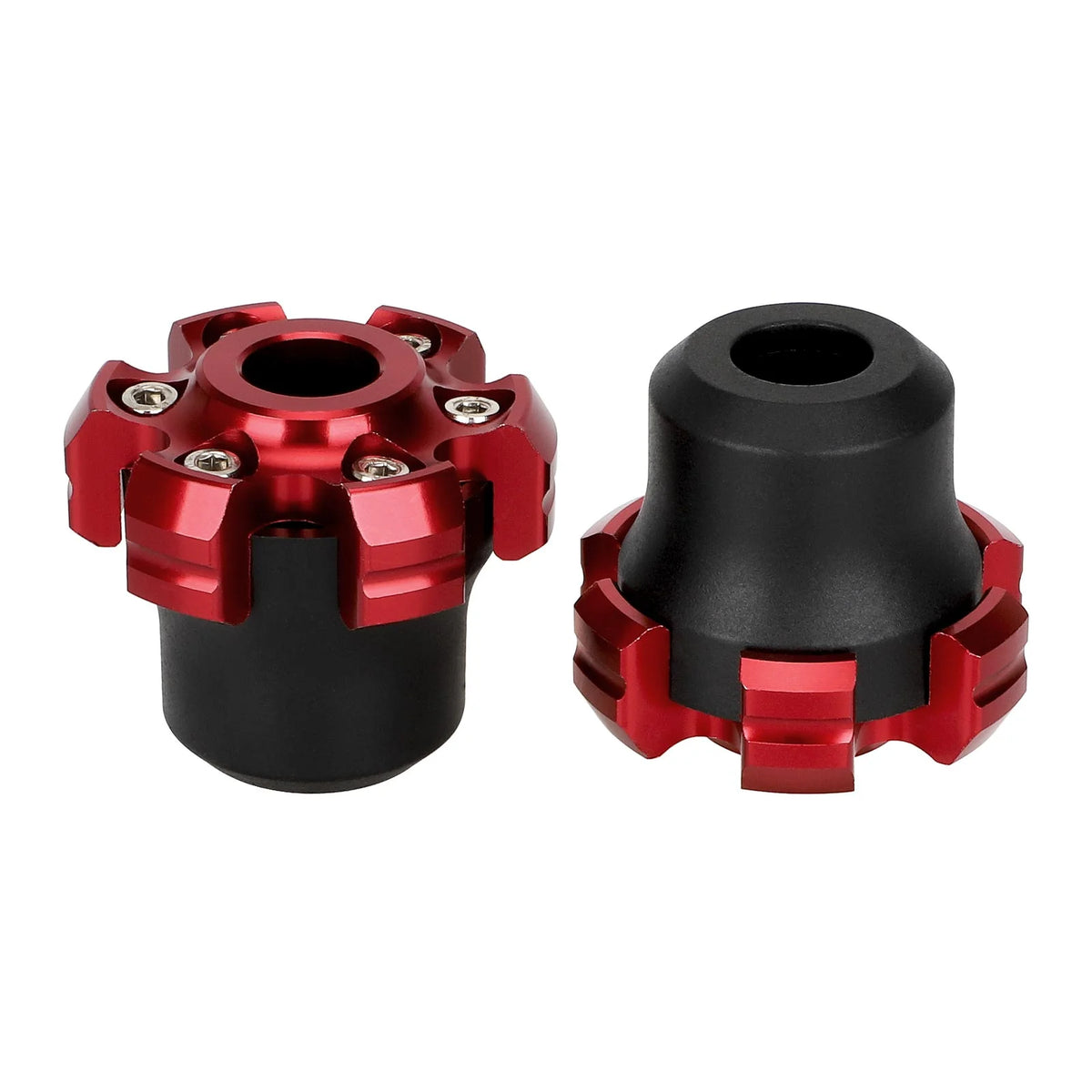 Embouts de protection de fourche en aluminium rouge et noir