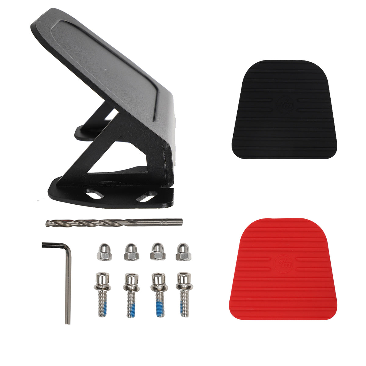 Cale-pied Monorim MFP noir avec grips noir et rouge et visserie de fixation