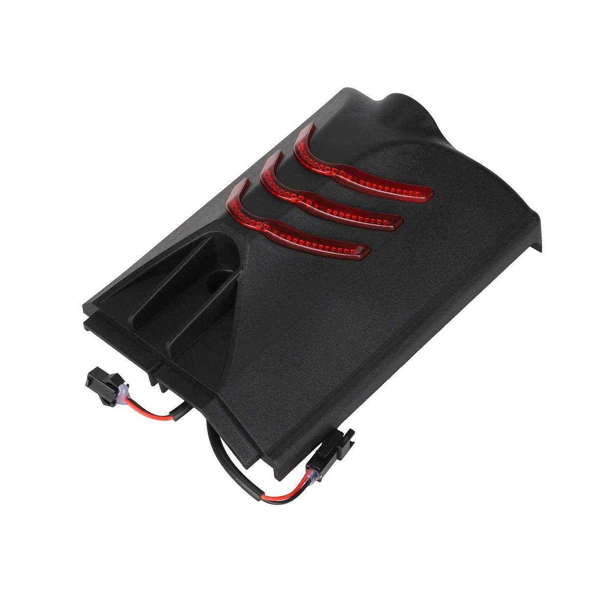 Carénage latéral avant droit noir avec éclairage LED rouge pour trottinette électrique