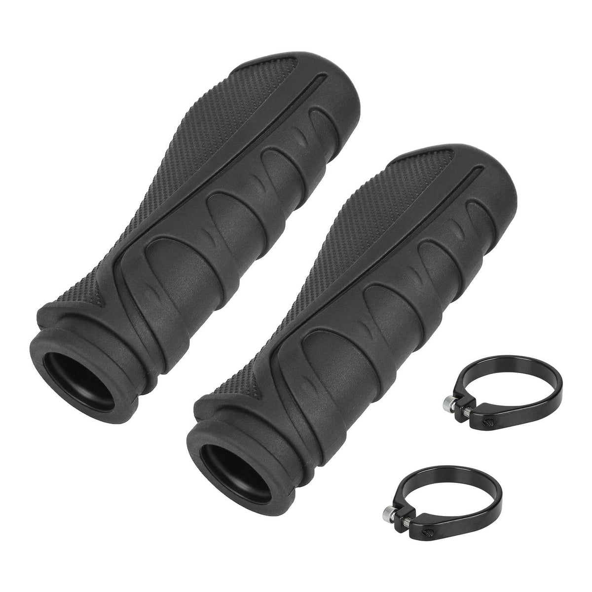 Poignées de Guidon Ergonomiques Antidérapantes Noires (Paire), vue 3
