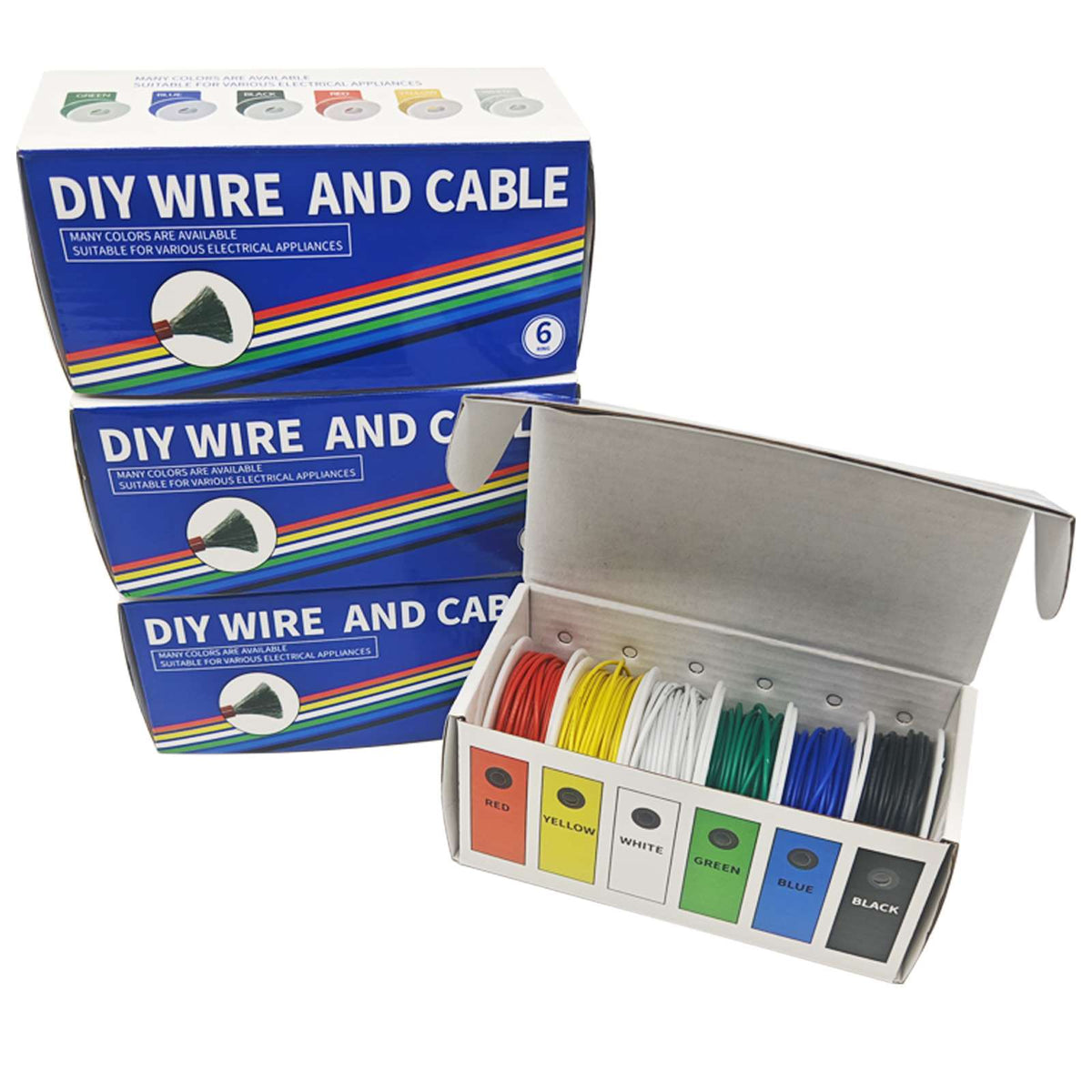Kit Fil Électrique Silicone 16AWG 6 Couleurs (30m), vue 5