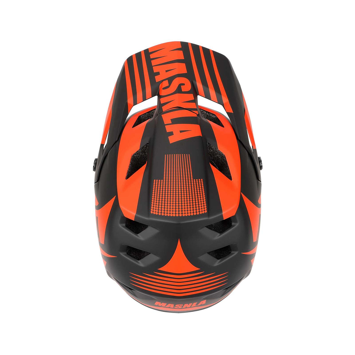 Casque Integral Cross XXL Noir et Orange, vue 6