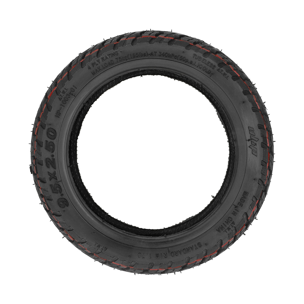 Pneu Tubeless Tout-Terrain 9,5 Pouces (9,5x2,5) avec Valve, vue 4