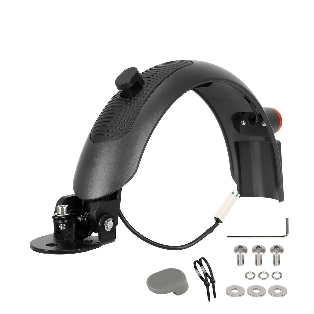 Garde-boue arrière pour trottinette électrique avec structure en aluminium, feu arrière et visserie
