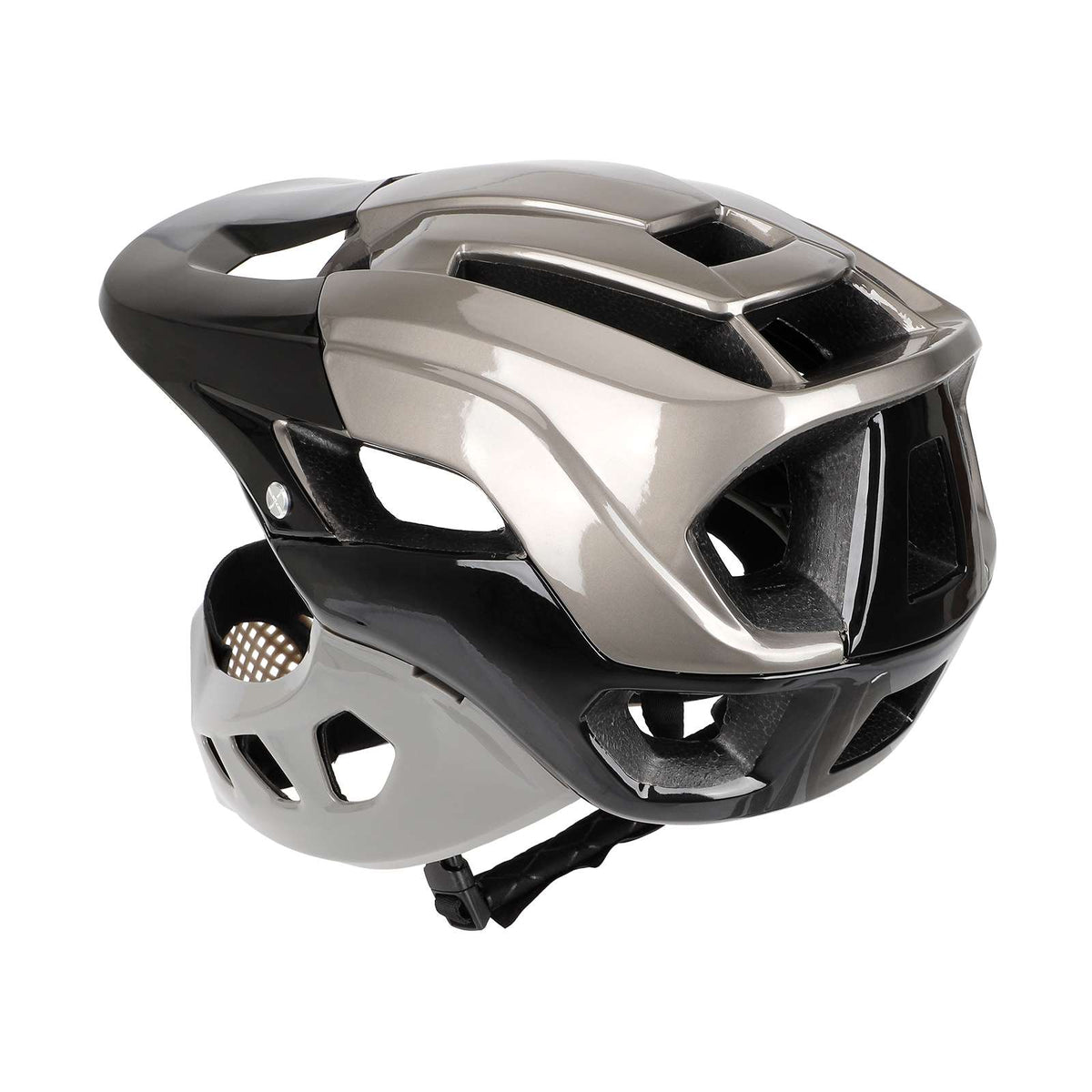 Casque Intégral Démontable Noir et Gris, vue 3