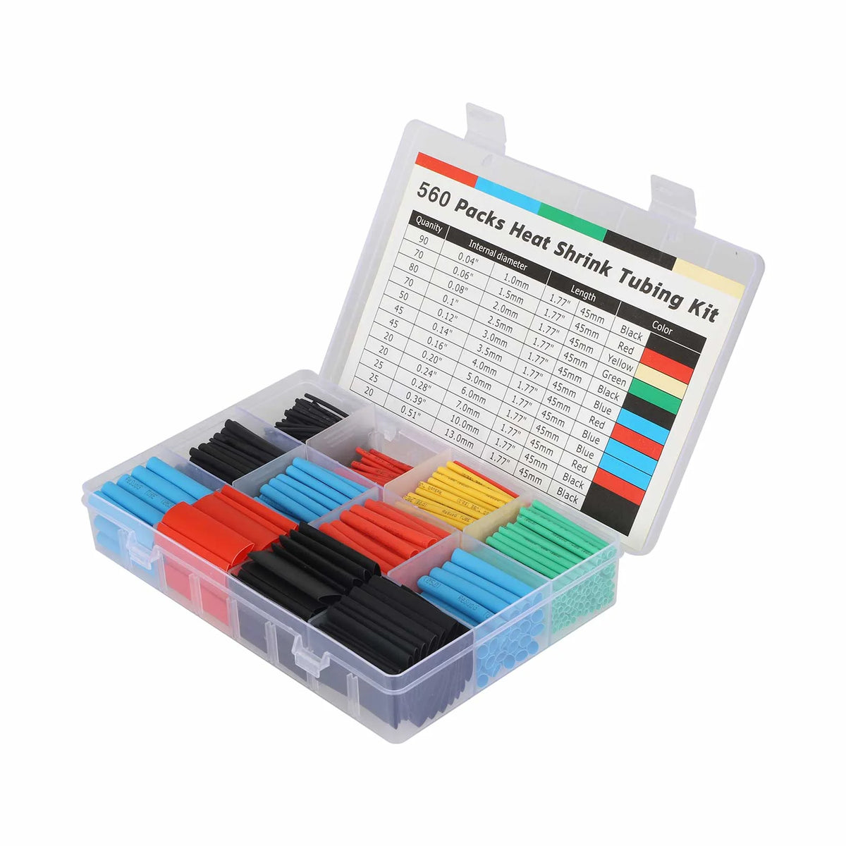 Kit 560 Pièces Gaine Thermorétractable Multicolore, vue 5