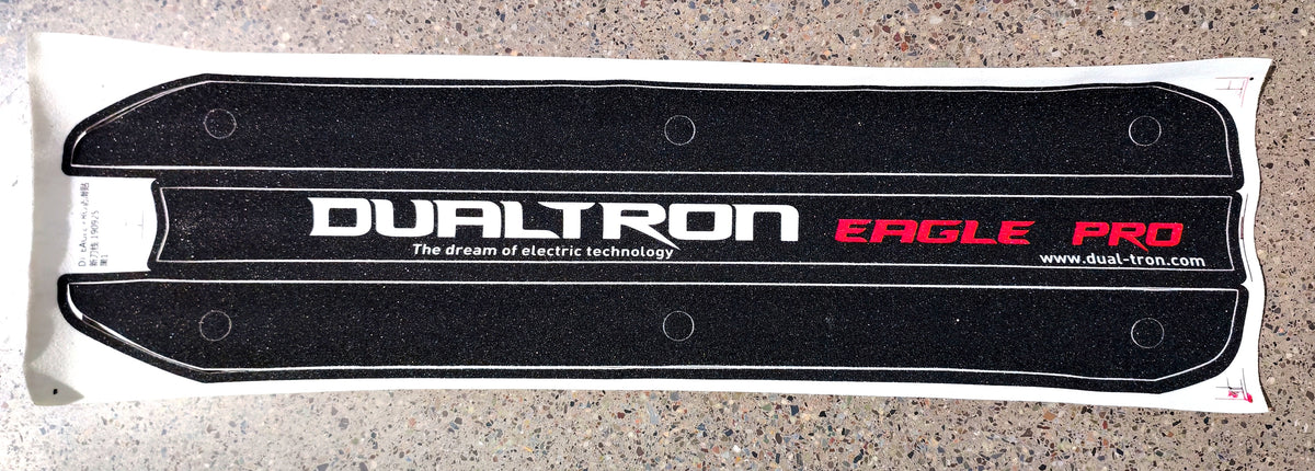 Grip antidérapant noir pour trottinette Dualtron Eagle Pro avec logo imprimé au centre
