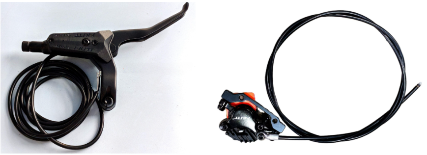 Kit de frein hydraulique avant NUTT noir comprenant le levier et l'étrier de frein pour Dualtron Victor Limited 2026