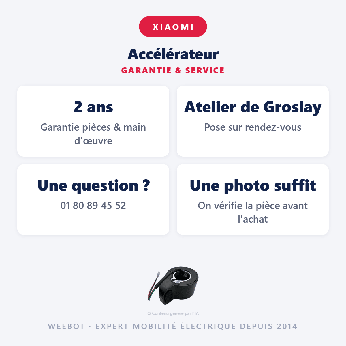 Accélérateur Pour Trottinette Électrique Xiaomi M365 - Weebot