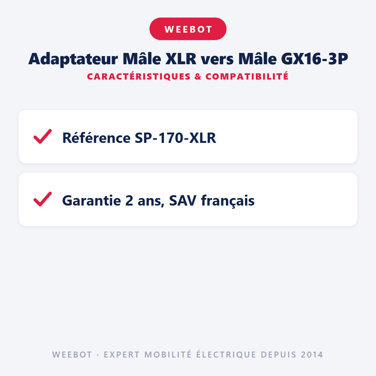 Adaptateur Mâle XLR vers Mâle GX16-3P : caractéristiques et compatibilité